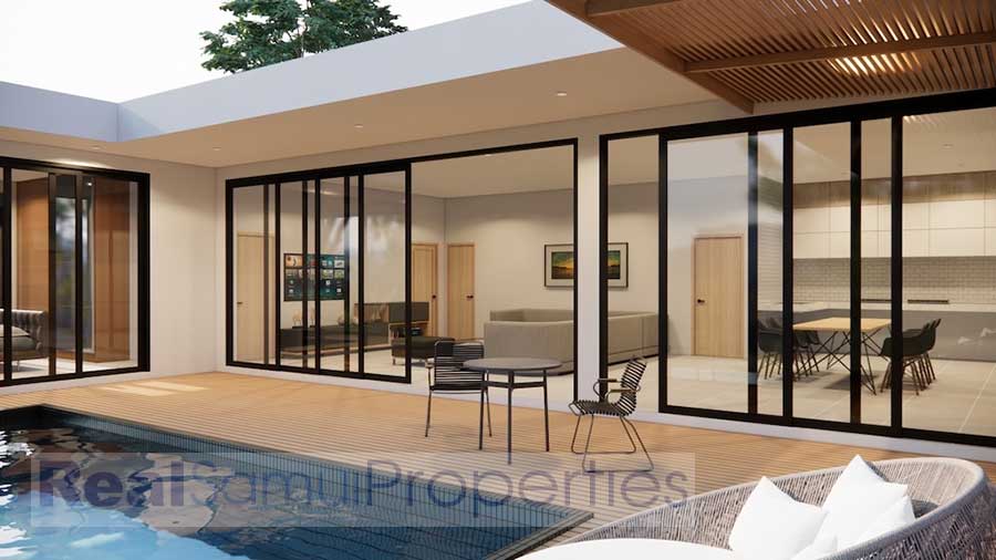 New 11-Property Collection of 3-bed Garden Pool Villas, Bang Por